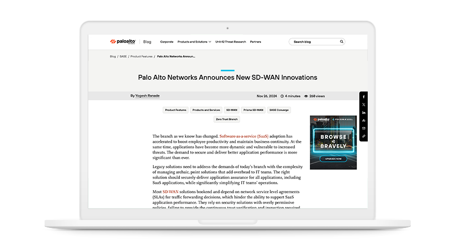 Palo Alto Networks Announces New SD-WAN Innovations