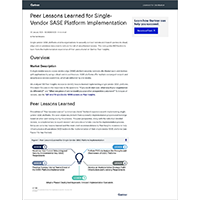 Peer Lessons Learned for Single-Vendor SASE Platform Implementation