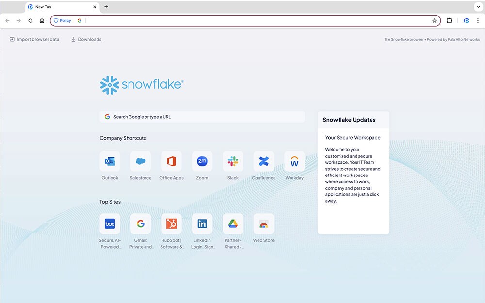 snowflake browser theme